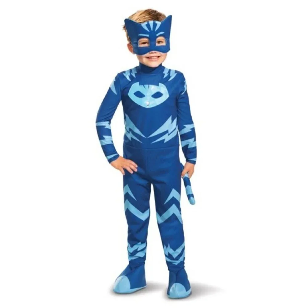 PJ Masks Catboy Light Up Halloween Costume 4/6 Jumpsuit 3 Pc Toddler Boys
